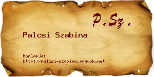 Palcsi Szabina névjegykártya